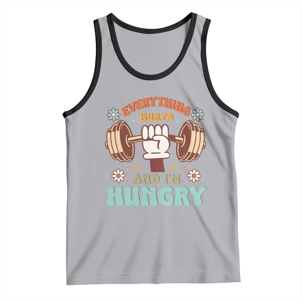 Gymer Tank Top Everything Hurts And I'm Hungry TS09 Athletic Heather Black Print Your Wear