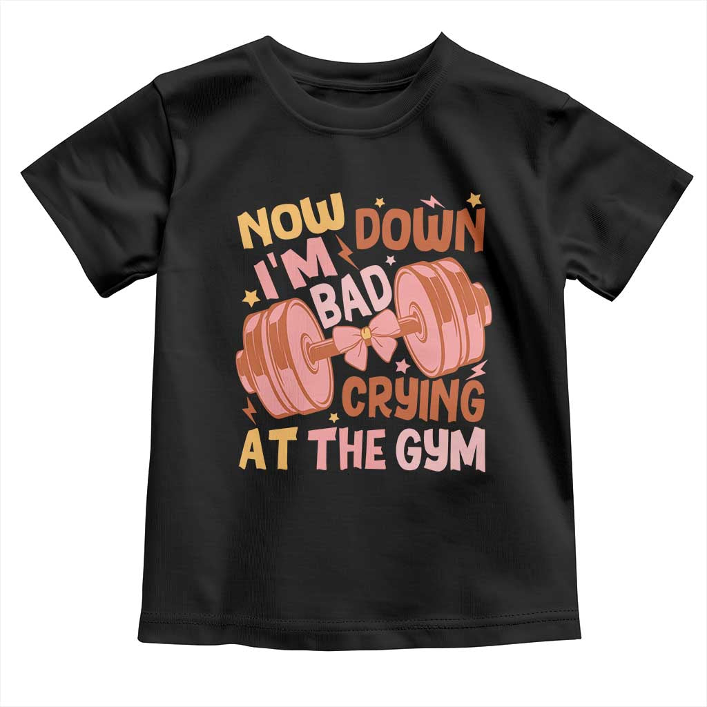 Gymer Baby Shirt Down Bad Crying At The Gym Groovy Bow Coquette TS09 Black Print Your Wear