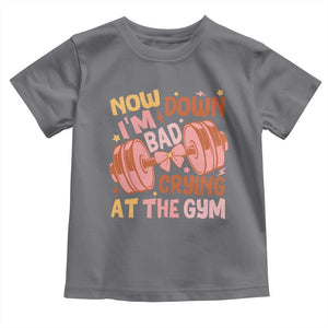 Gymer Baby Shirt Down Bad Crying At The Gym Groovy Bow Coquette TS09 Charcoal Print Your Wear