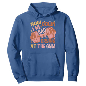 Gymer Hoodie Down Bad Crying At The Gym Groovy Bow Coquette TS09 Royal Blue Print Your Wear