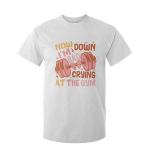 Gymer T Shirt For Kid Down Bad Crying At The Gym Groovy Bow Coquette TS09 White Print Your Wear