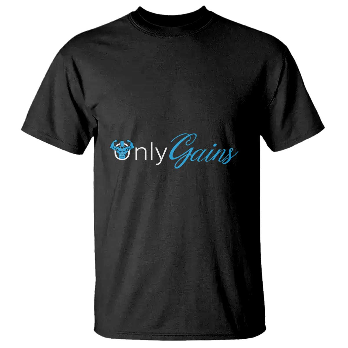 Funny Gymer T Shirt Only Gains Fitness TS09 Black Print Your Wear