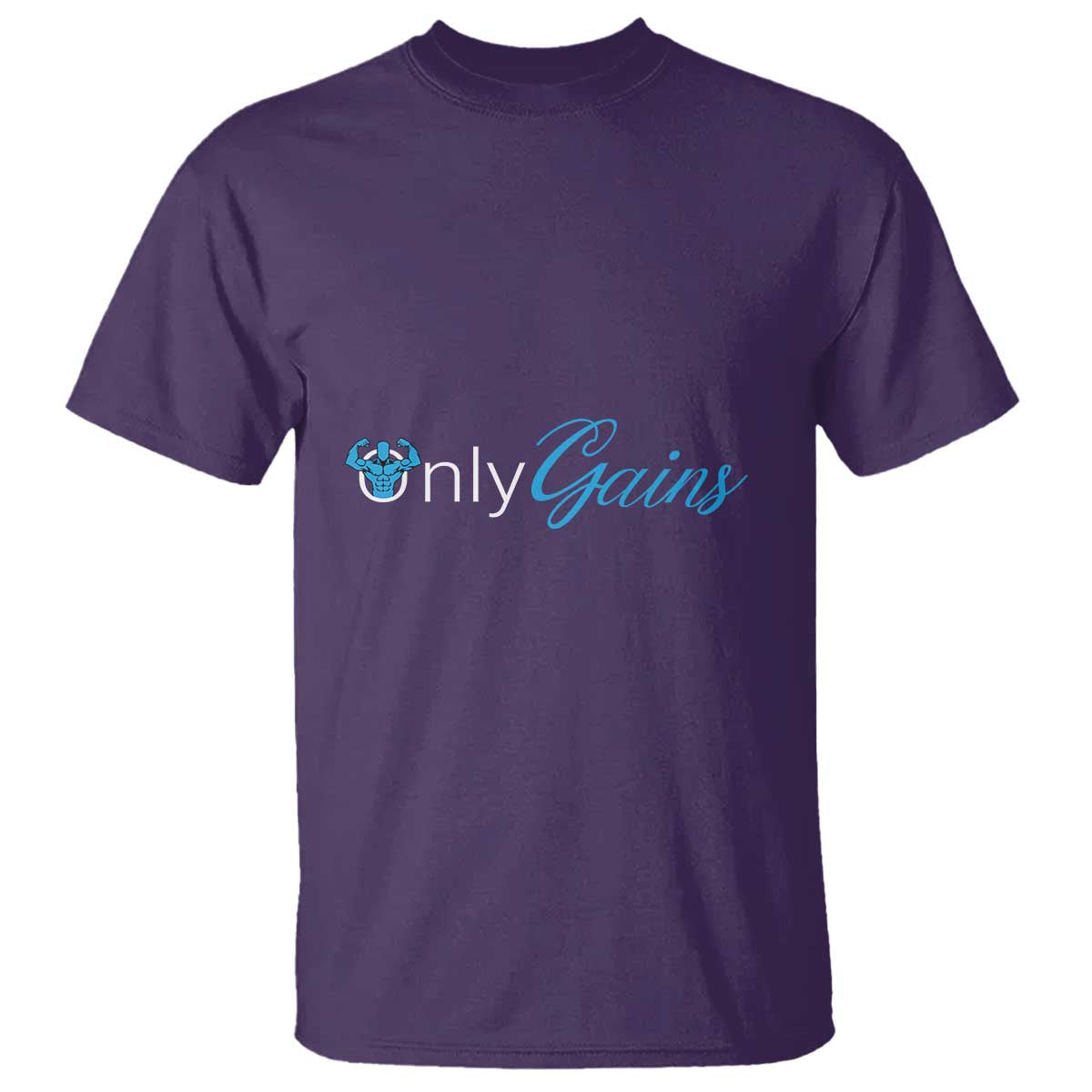 Funny Gymer T Shirt Only Gains Fitness TS09 Purple Print Your Wear
