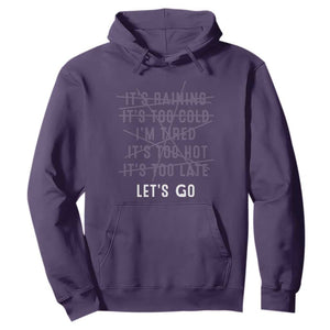 Gymer Hoodie Let's Go Gym No Reasons Fitness Motivation TS09 Purple Print Your Wear