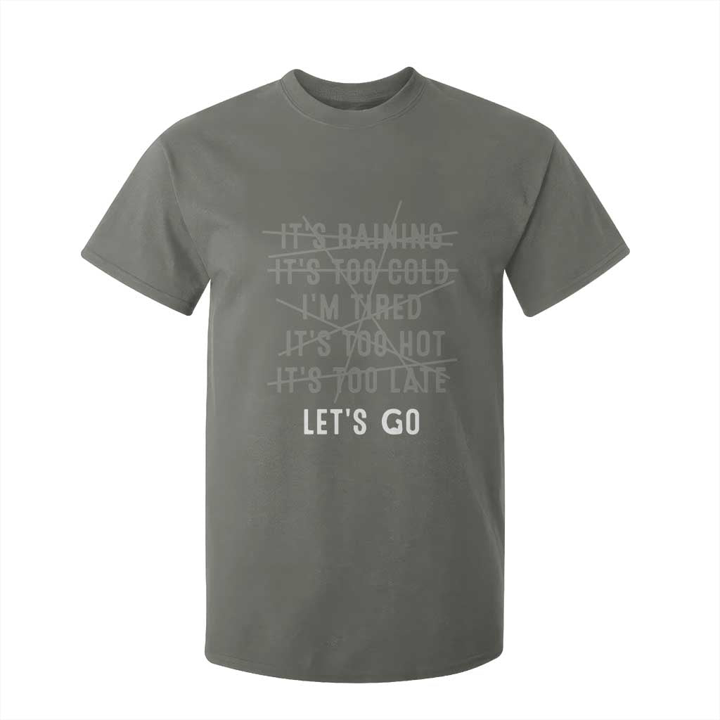 Gymer T Shirt For Kid Let's Go Gym No Reasons Fitness Motivation TS09 Military Green Print Your Wear