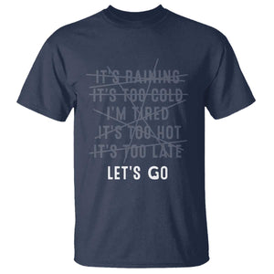 Gymer T Shirt Let's Go Gym No Reasons Fitness Motivation TS09 Navy Print Your Wear