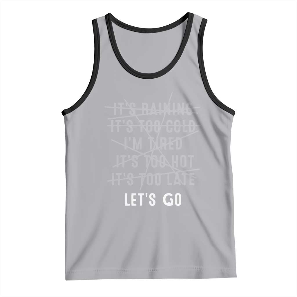 Gymer Tank Top Let's Go Gym No Reasons Fitness Motivation TS09 Athletic Heather Black Print Your Wear