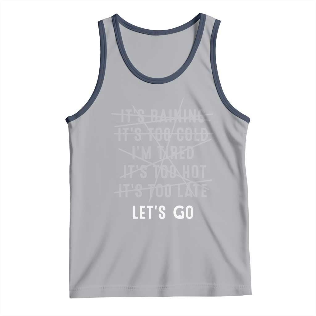 Gymer Tank Top Let's Go Gym No Reasons Fitness Motivation TS09 Athletic Heather Navy Print Your Wear
