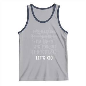 Gymer Tank Top Let's Go Gym No Reasons Fitness Motivation TS09 Athletic Heather Navy Print Your Wear