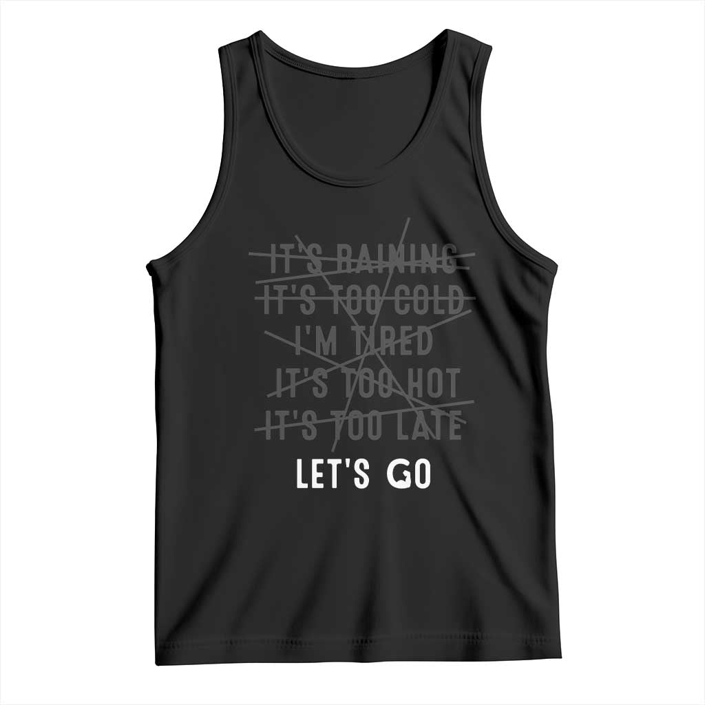 Gymer Tank Top Let's Go Gym No Reasons Fitness Motivation TS09 Black Print Your Wear