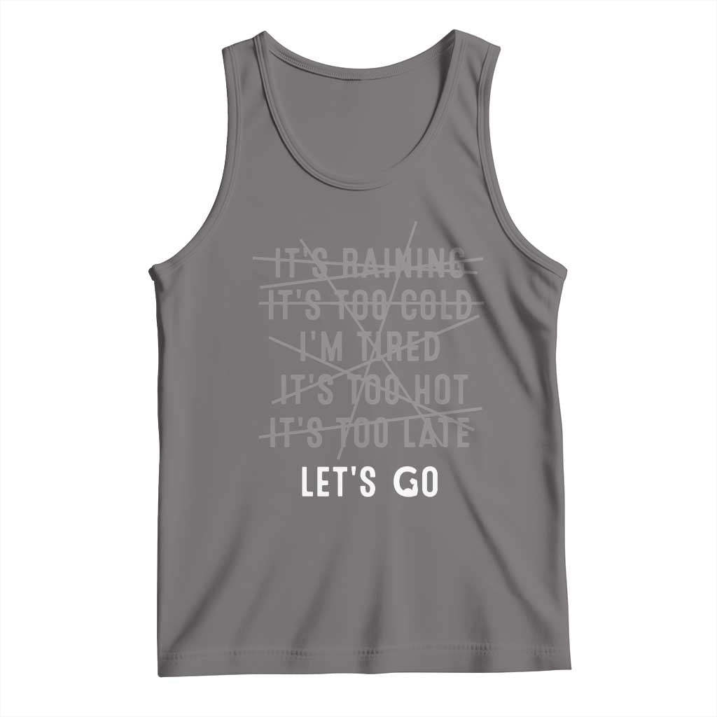 Gymer Tank Top Let's Go Gym No Reasons Fitness Motivation TS09 Deep Heather Print Your Wear