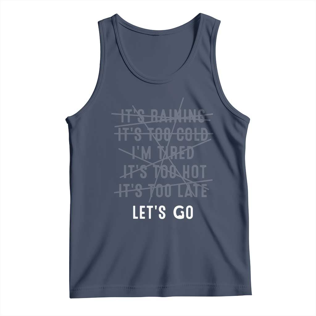 Gymer Tank Top Let's Go Gym No Reasons Fitness Motivation TS09 Navy Print Your Wear