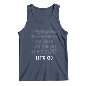 Gymer Tank Top Let's Go Gym No Reasons Fitness Motivation TS09 Navy Print Your Wear