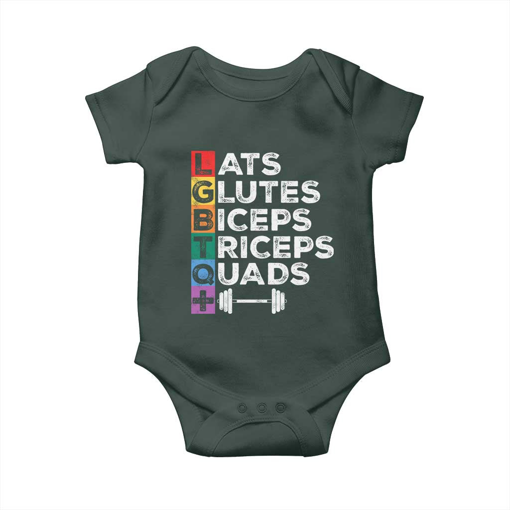 LGBTQ Gymer Baby Onesie Lats Glutes Biceps Triceps Quads TS09 Print Your Wear