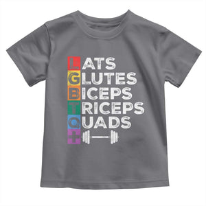 LGBTQ Gymer Baby Shirt Lats Glutes Biceps Triceps Quads TS09 Charcoal Print Your Wear