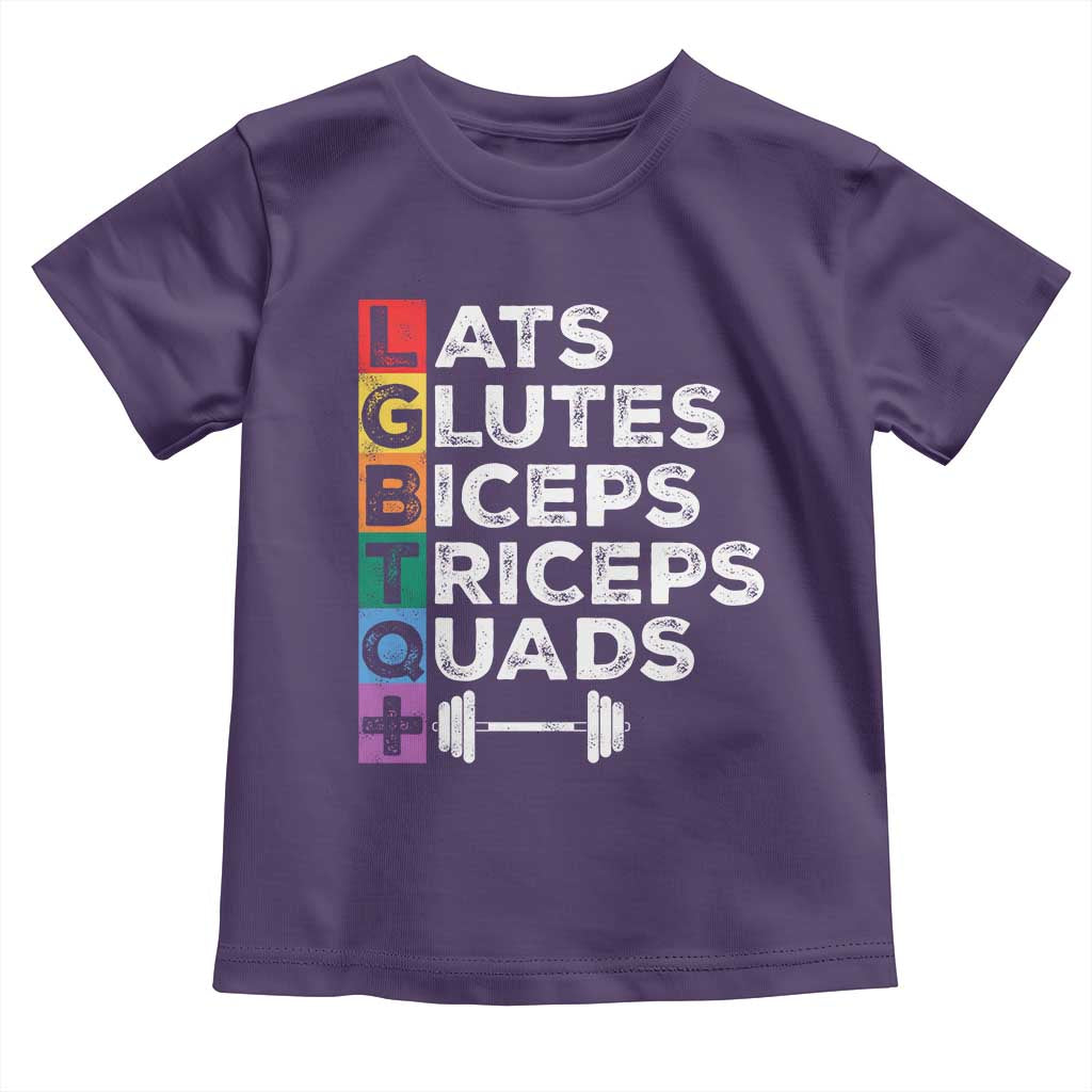 LGBTQ Gymer Baby Shirt Lats Glutes Biceps Triceps Quads TS09 Purple Print Your Wear