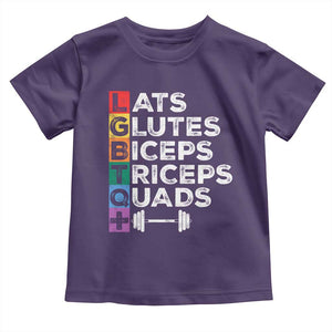 LGBTQ Gymer Baby Shirt Lats Glutes Biceps Triceps Quads TS09 Purple Print Your Wear
