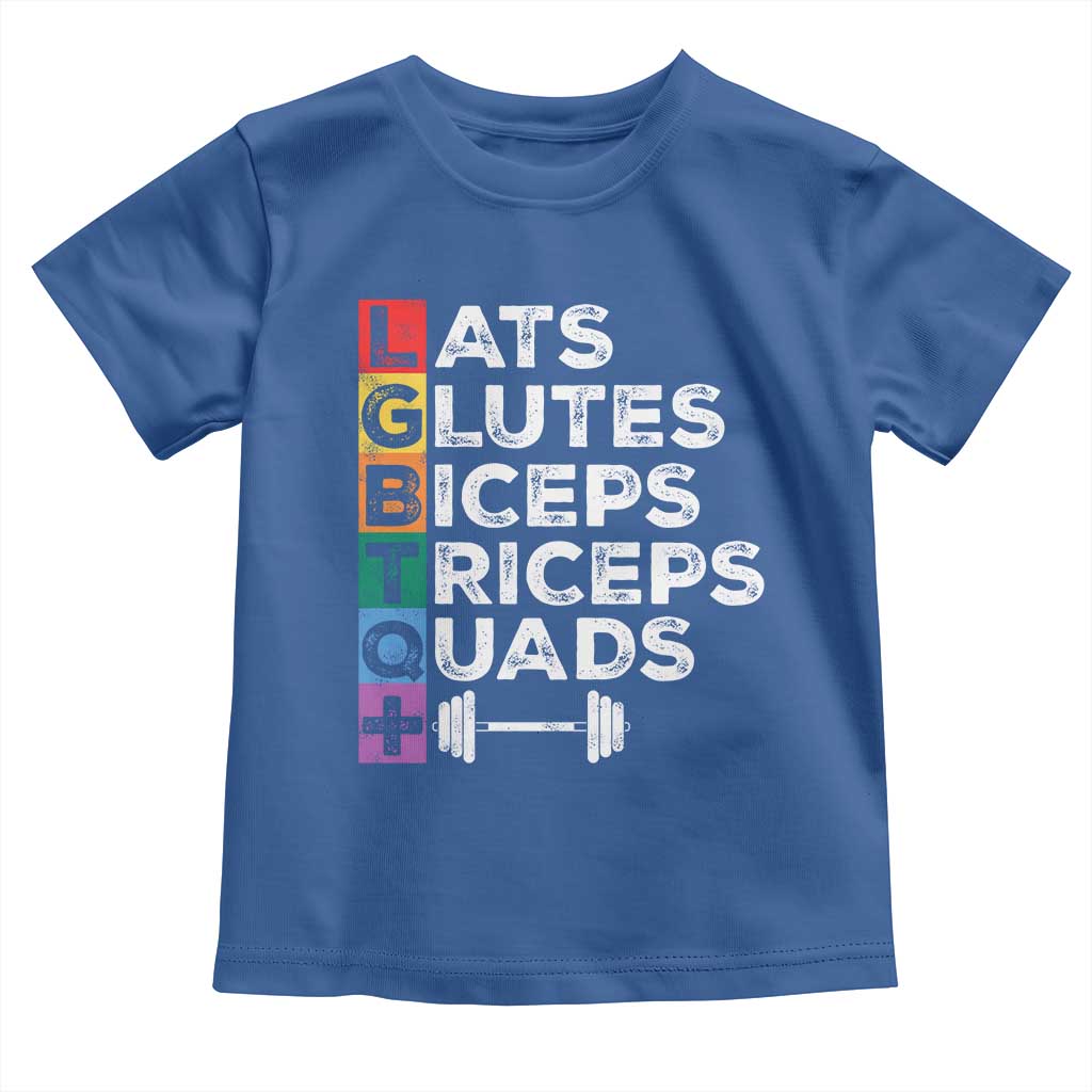 LGBTQ Gymer Baby Shirt Lats Glutes Biceps Triceps Quads TS09 Royal Blue Print Your Wear