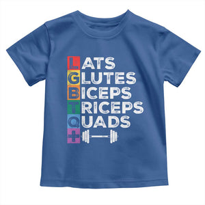 LGBTQ Gymer Baby Shirt Lats Glutes Biceps Triceps Quads TS09 Royal Blue Print Your Wear