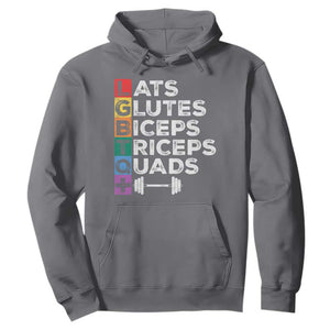 LGBTQ Gymer Hoodie Lats Glutes Biceps Triceps Quads TS09 Charcoal Print Your Wear