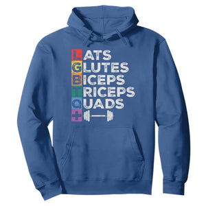 LGBTQ Gymer Hoodie Lats Glutes Biceps Triceps Quads TS09 Royal Blue Print Your Wear