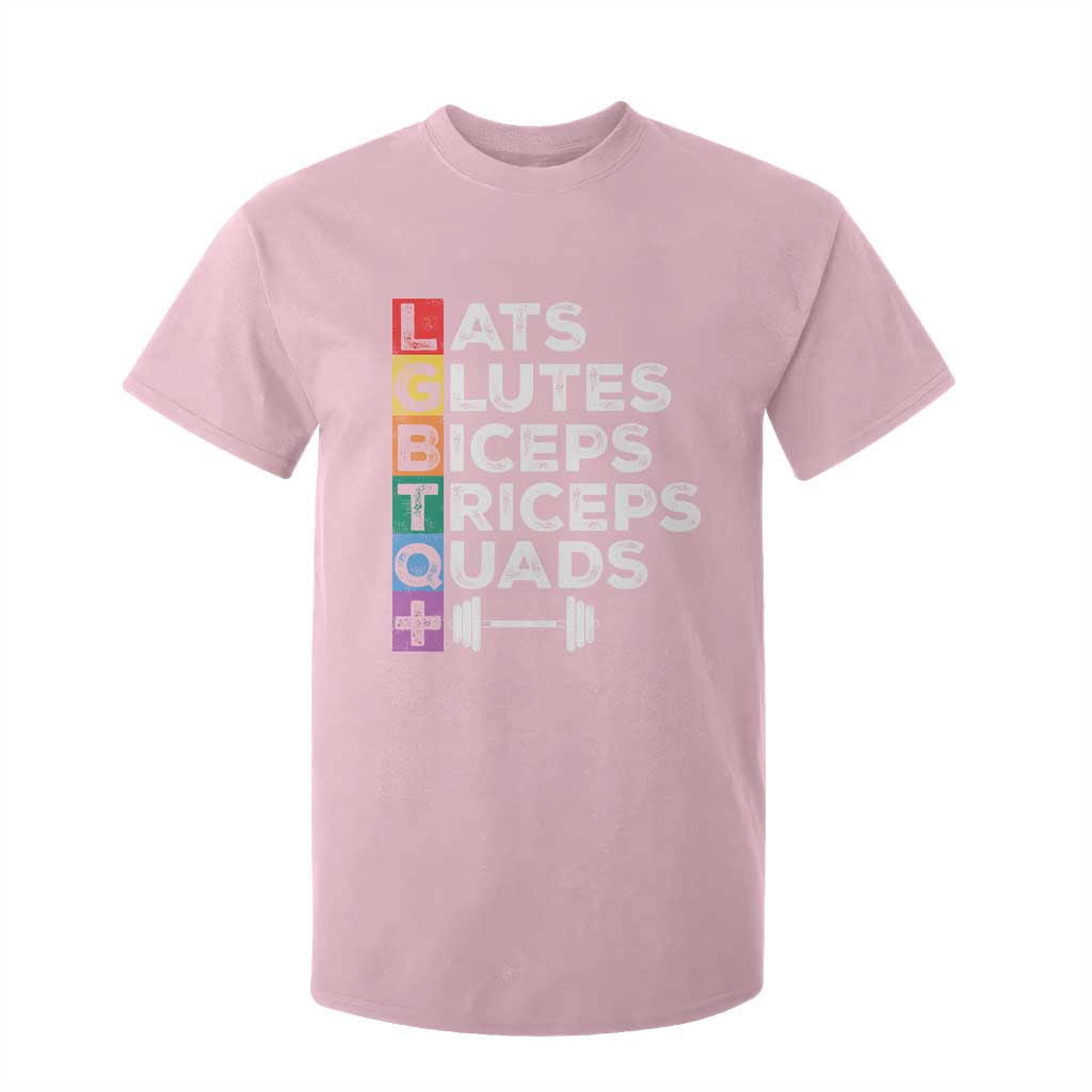 LGBTQ Gymer T Shirt For Kid Lats Glutes Biceps Triceps Quads TS09 Light Pink Print Your Wear