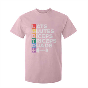 LGBTQ Gymer T Shirt For Kid Lats Glutes Biceps Triceps Quads TS09 Light Pink Print Your Wear