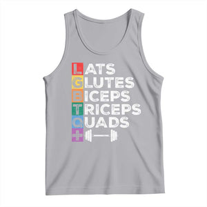 LGBTQ Gymer Tank Top Lats Glutes Biceps Triceps Quads TS09 Athletic Heather Print Your Wear