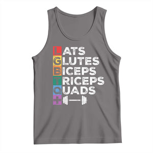 LGBTQ Gymer Tank Top Lats Glutes Biceps Triceps Quads TS09 Deep Heather Print Your Wear