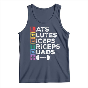 LGBTQ Gymer Tank Top Lats Glutes Biceps Triceps Quads TS09 Navy Print Your Wear