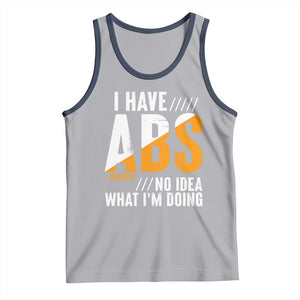 Gymer Tank Top I Have Abs-olutely No Idea What I'm Doing TS09 Athletic Heather Navy Print Your Wear