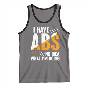 Gymer Tank Top I Have Abs-olutely No Idea What I'm Doing TS09 Deep Heather Black Print Your Wear