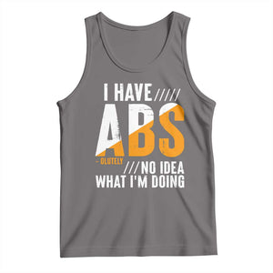 Gymer Tank Top I Have Abs-olutely No Idea What I'm Doing TS09 Deep Heather Print Your Wear