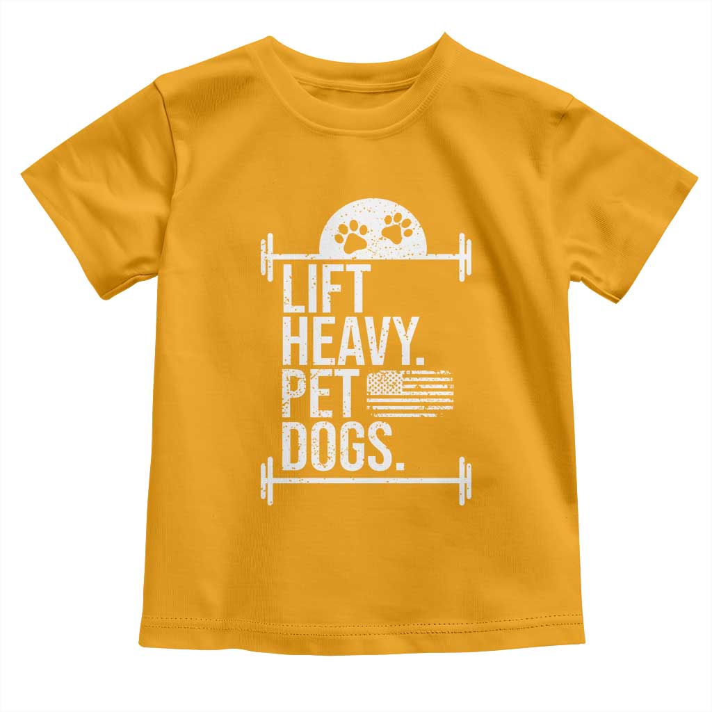 Gymer Dog Lover Baby Shirt Lift Heavy Pet Dogs TS09 Gold Print Your Wear