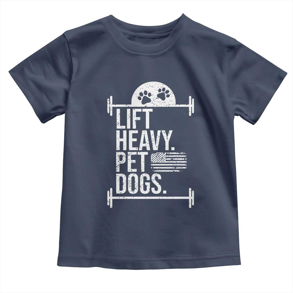 Gymer Dog Lover Baby Shirt Lift Heavy Pet Dogs TS09 Navy Print Your Wear