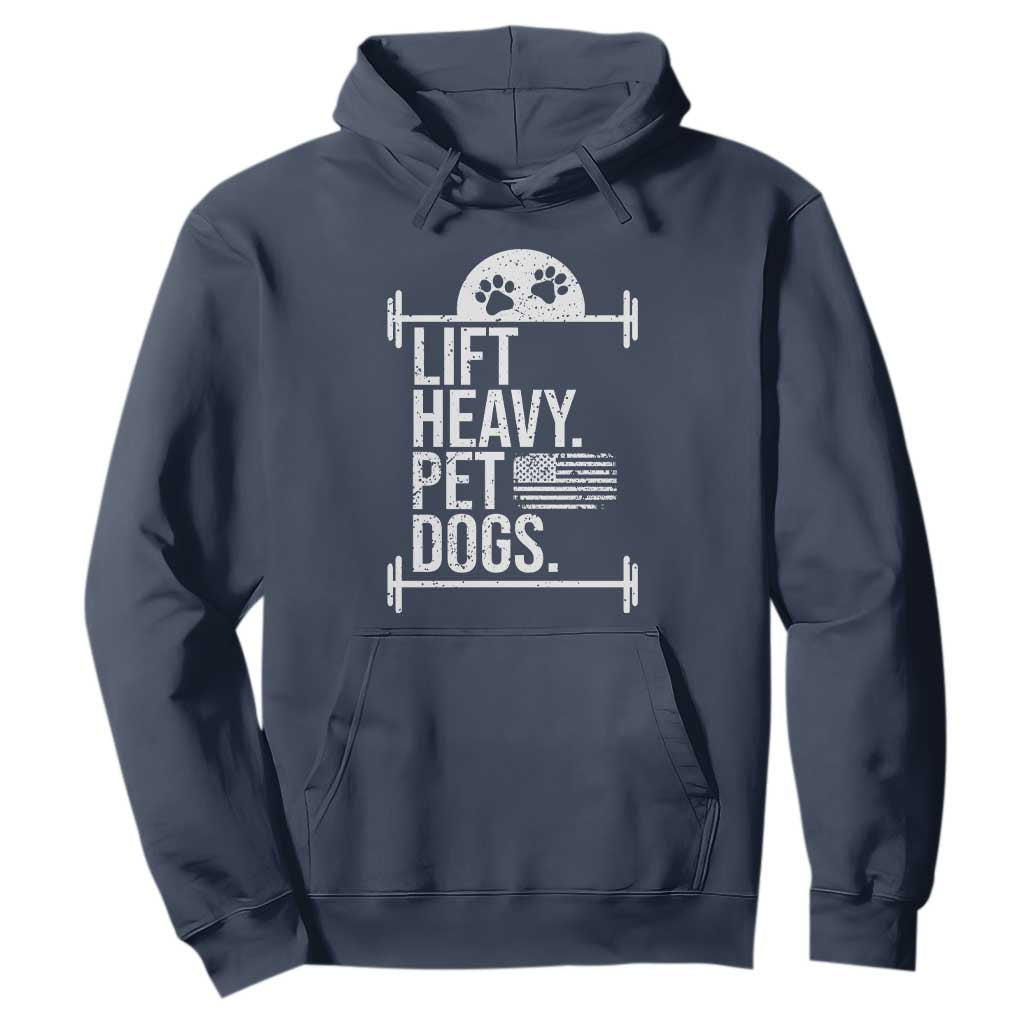Gymer Dog Lover Hoodie Lift Heavy Pet Dogs TS09 Navy Print Your Wear
