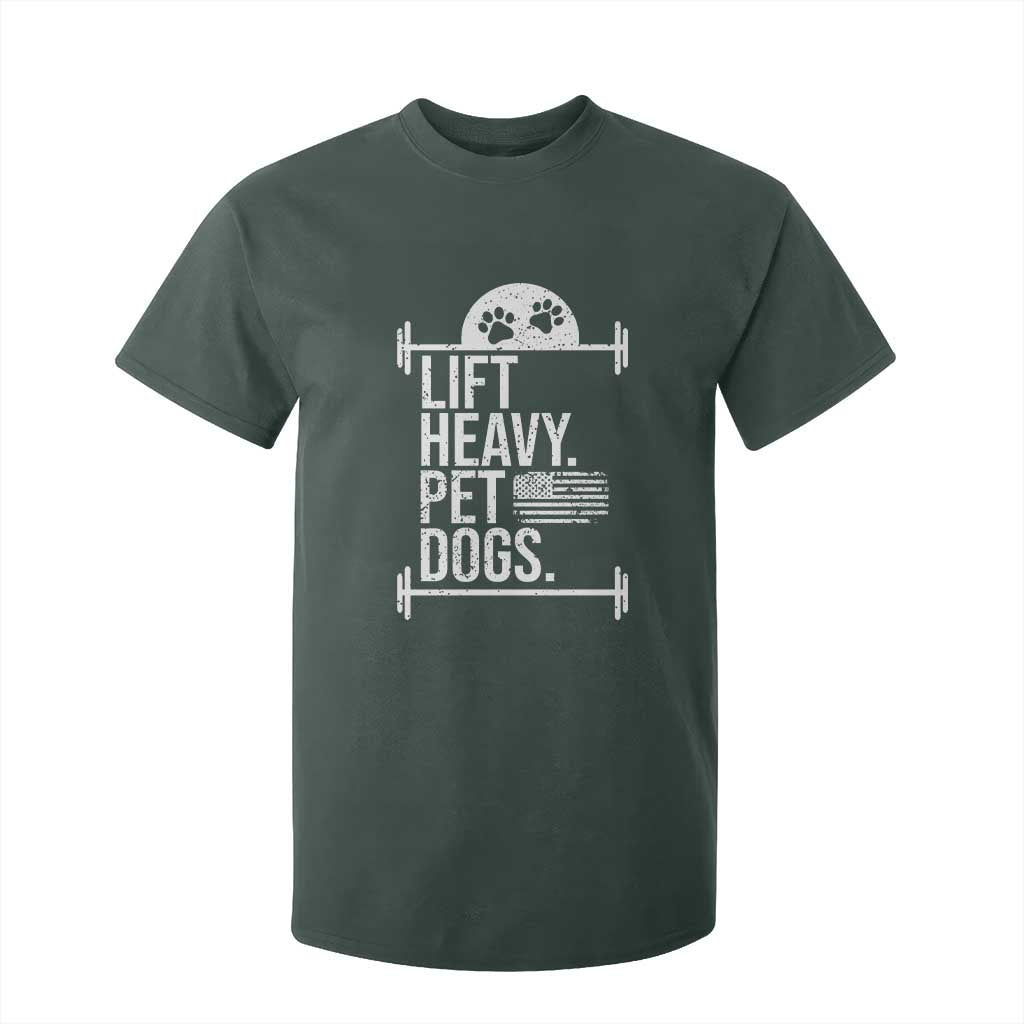 Gymer Dog Lover T Shirt For Kid Lift Heavy Pet Dogs TS09 Dark Forest Green Print Your Wear