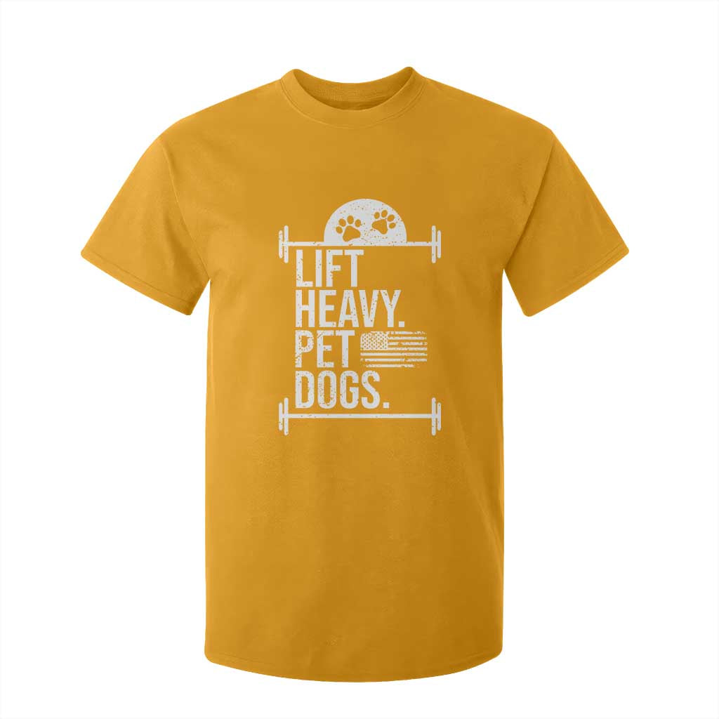 Gymer Dog Lover T Shirt For Kid Lift Heavy Pet Dogs TS09 Gold Print Your Wear