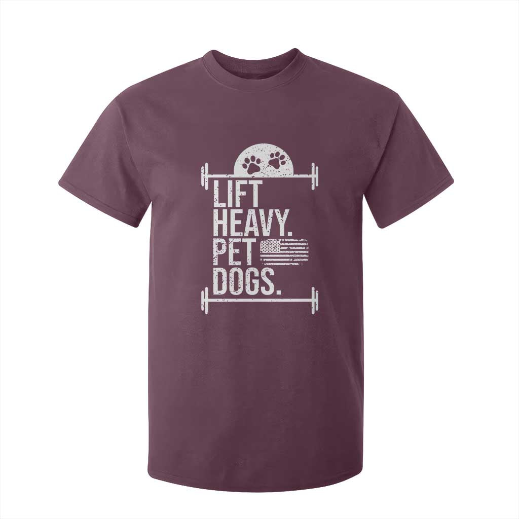 Gymer Dog Lover T Shirt For Kid Lift Heavy Pet Dogs TS09 Maroon Print Your Wear