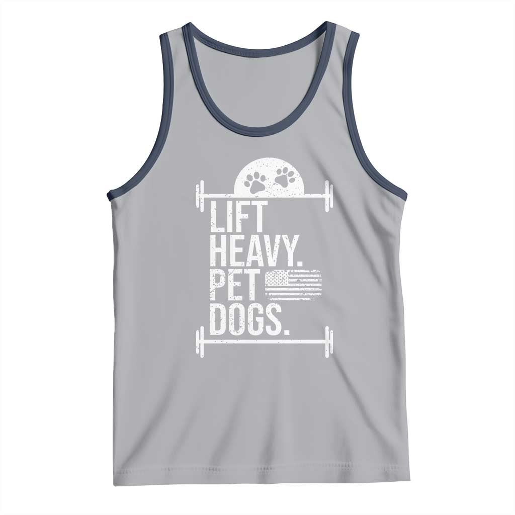 Gymer Dog Lover Tank Top Lift Heavy Pet Dogs TS09 Athletic Heather Navy Print Your Wear