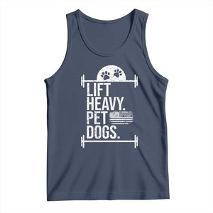 Gymer Dog Lover Tank Top Lift Heavy Pet Dogs TS09 Navy Print Your Wear
