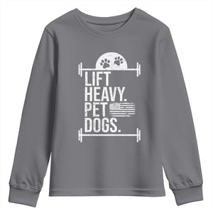 Gymer Dog Lover Youth Sweatshirt Lift Heavy Pet Dogs TS09 Charcoal Print Your Wear
