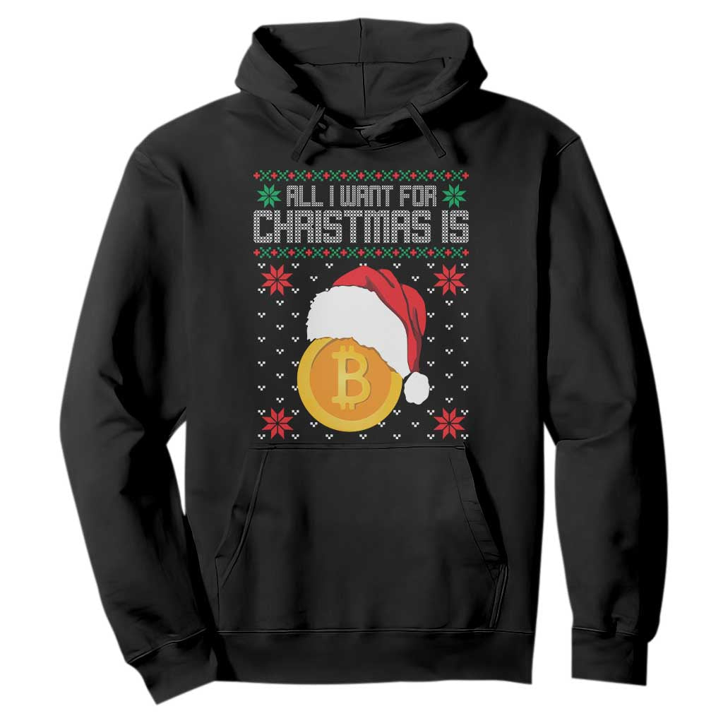 Funny All I Want For Christmas Is Bitcoin Hoodie TS09 Black Print Your Wear