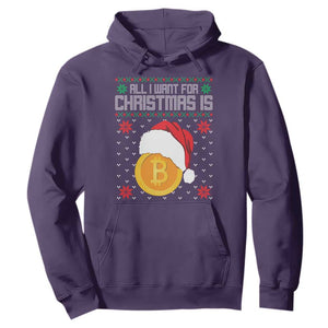 Funny All I Want For Christmas Is Bitcoin Hoodie TS09 Purple Print Your Wear