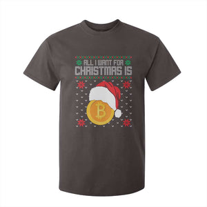 Funny All I Want For Christmas Is Bitcoin T Shirt For Kid TS09 Dark Chocolate Print Your Wear