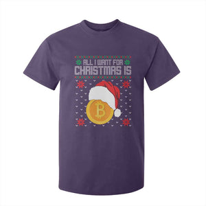 Funny All I Want For Christmas Is Bitcoin T Shirt For Kid TS09 Purple Print Your Wear
