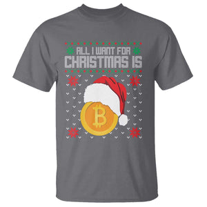 Funny All I Want For Christmas Is Bitcoin T Shirt TS09 Charcoal Print Your Wear