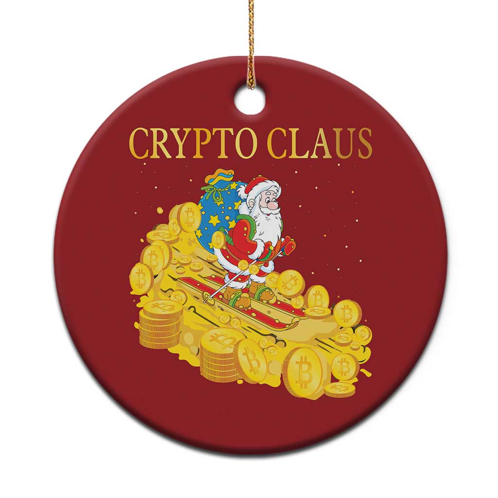 Funny Christmas Bitcoin Crypto Claus Christmas Ornament - PrintYourWear -  Print Your Wear