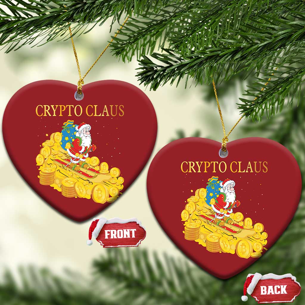 Funny Christmas Bitcoin Crypto Claus Christmas Ornament - PrintYourWear -  Print Your Wear
