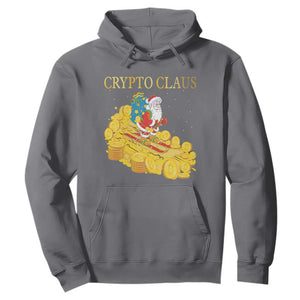 Funny Christmas Bitcoin Crypto Claus Hoodie TS09 Charcoal Print Your Wear